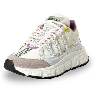 Versace Women's "Trigreca" Suede & Leather Athletic Sneakers Shoes US 6 IT 36